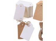 Paper Label with String - Tie on Price Tags - Manilla (2 types)